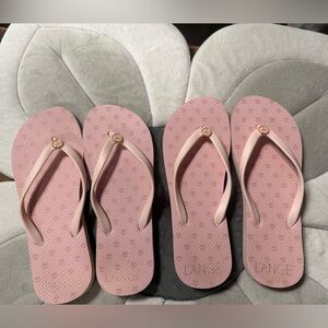 Lange Pink Thong Sandals with Subtle Logo